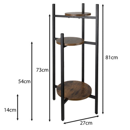 Ruhhy Industriële Bloemenstandaard - 81 cm - 3 Niveaus - Loft Stijl