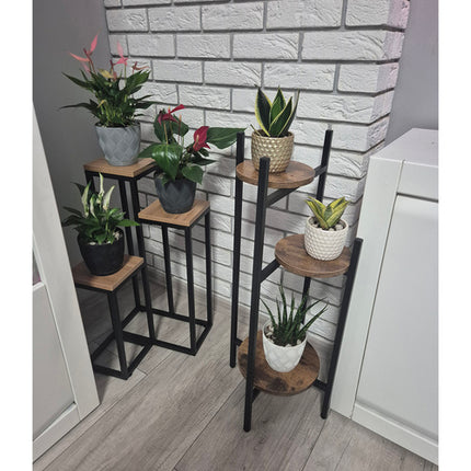 Ruhhy Industriële Bloemenstandaard - 81 cm - 3 Niveaus - Loft Stijl