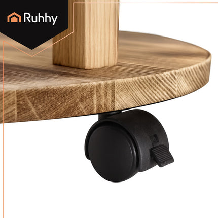 Ruhhy Houten Plantenstandaard - 86 cm - 7 Plateaus - Verrijdbaar