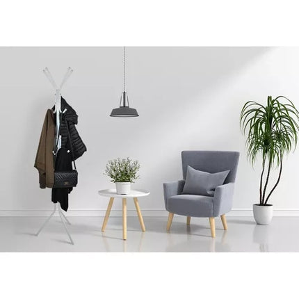 Ruhhy Staande Kapstok - 175 cm - 12 Haken - Wit - Modern Design