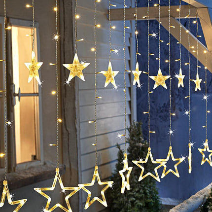 Kerstverlichting Ster - Lichtgordijn - 138 Led - 3 Meter