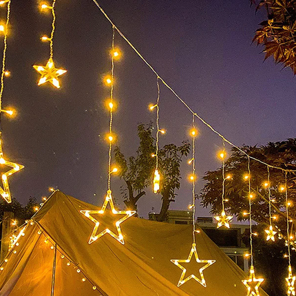 Kerstverlichting Ster - Lichtgordijn - 138 Led - 3 Meter