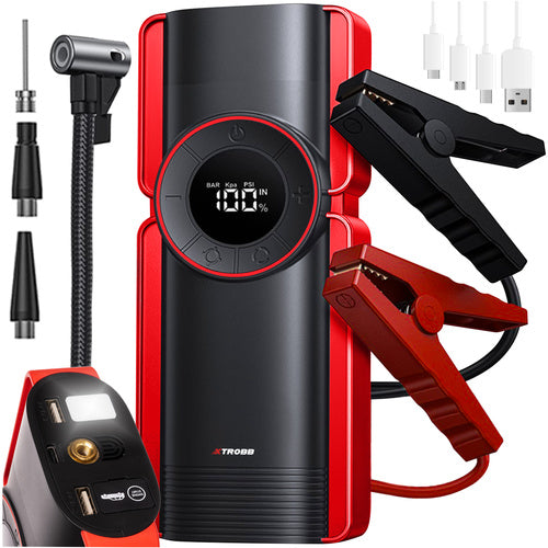 Xtrobb 6-in-1 Jump Starter - 10000 mAh - Powerbank & Compressor