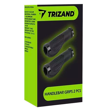 Trizand Ergonomische Fietsgrepen - 22mm - Antislip - Zwart