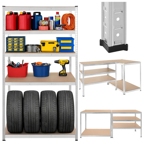 Bigstren Metalen Stellingkast - 180 x 100 x 60 cm - 5 Legborden - 1000 kg