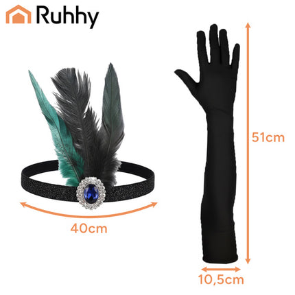 Ruhhy 26273 Dames Kostuum Set - 9-Delig - Luxe Accessoires