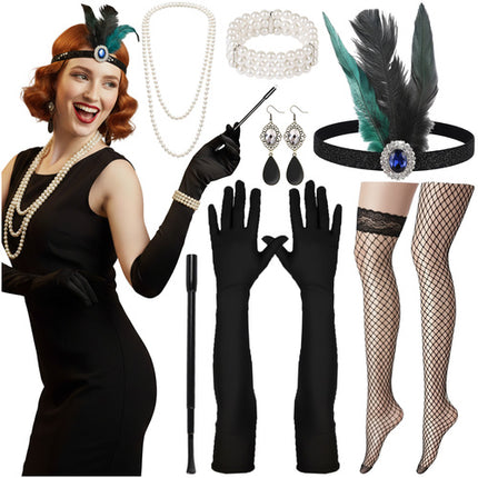 Ruhhy 26273 Dames Kostuum Set - 9-Delig - Luxe Accessoires