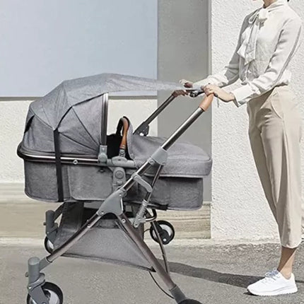 Malatec Zonnekap voor Kinderwagen - Universeel - Grijs - Verstelbaar