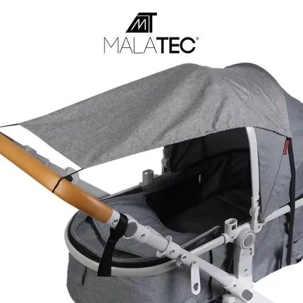 Malatec Zonnekap voor Kinderwagen - Universeel - Grijs - Verstelbaar
