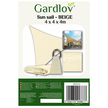 Gardlov Driehoek Schaduwdoek - 4 x 4 x 4 m - Beige
