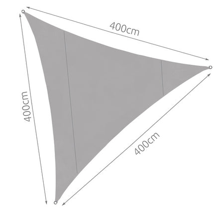 Gardlov Driehoek Schaduwdoek - 4 x 4 x 4 m - Grijs