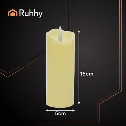 Ruhhy LED Grafkaars - 15 x 5 cm - Warm Wit - Vlammen-effect