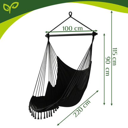 Gardlov Hangstoel - Braziliaanse Stijl - Met Voetensteun & 2 Kussens