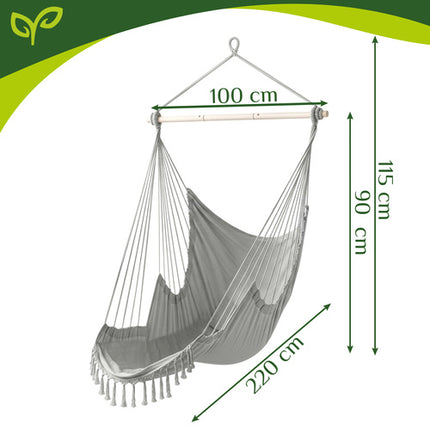 Gardlov Hangstoel - Braziliaanse Stijl - Met Voetensteun & 2 Kussens