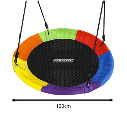 Rond Nest Schommel – Ø100 cm – Tot 160 kg – Regenboog Kleuren