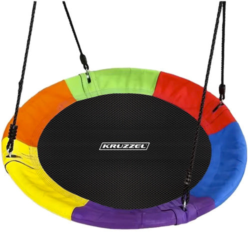 Rond Nest Schommel – Ø100 cm – Tot 160 kg – Regenboog Kleuren