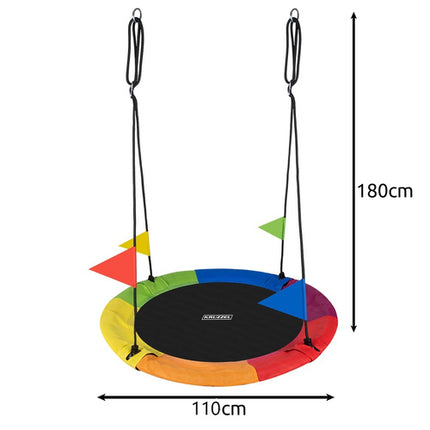 Kruzzel Ooievaarsnest Schommel - 110 cm - Multicolor - 150 kg