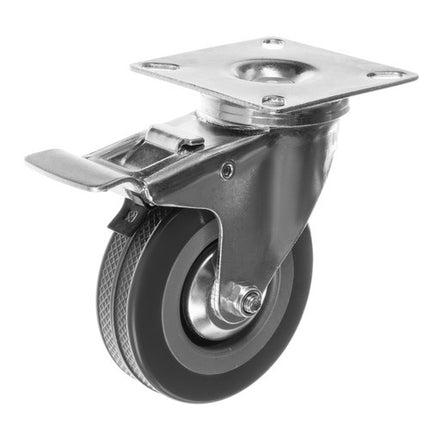 Malatec Zwenkwielen Set - 75 mm - Met Rem - 220 kg - 4 Stuks