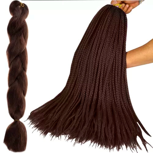 Soulima Vlechtvlecht - Bruin - 60 cm - Synthetisch Haar