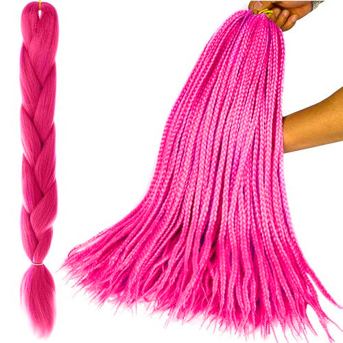 Soulima Synthetische Vlechten - 60 cm - Donkerroze - Haarextensions