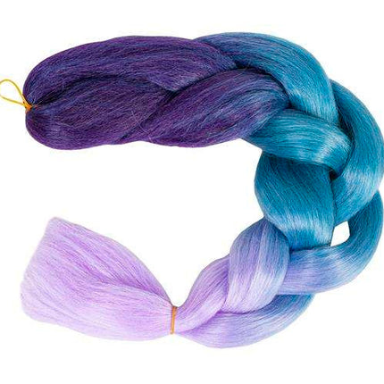 Soulima Ombre Vlechten - 60 cm - Blauw/Paars - Synthetisch Haar