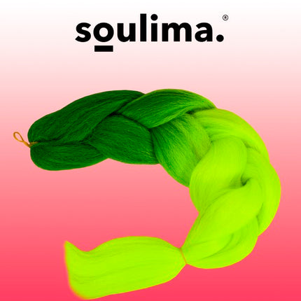 Soulima Ombre Vlechten - 60 cm - Neon Groen - Synthetisch Haar