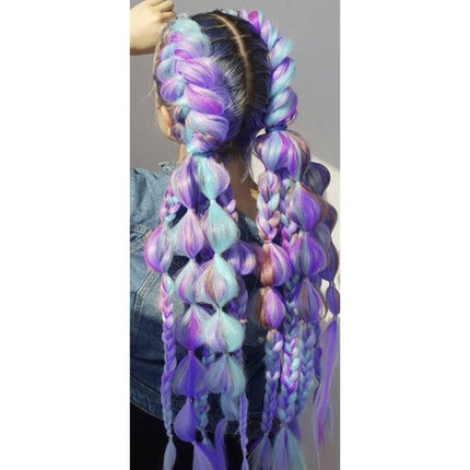Soulima Ombre Vlechten - 60 cm - Blauw/Paars - Synthetisch Haar