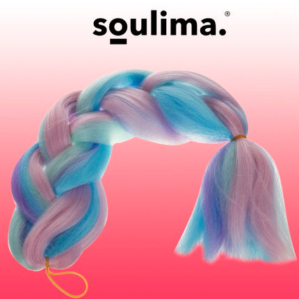 Soulima Ombre Vlechten - 60 cm - Blauw/Paars - Synthetisch Haar