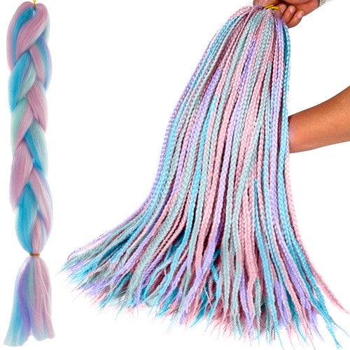 Soulima Ombre Vlechten - 60 cm - Blauw/Paars - Synthetisch Haar