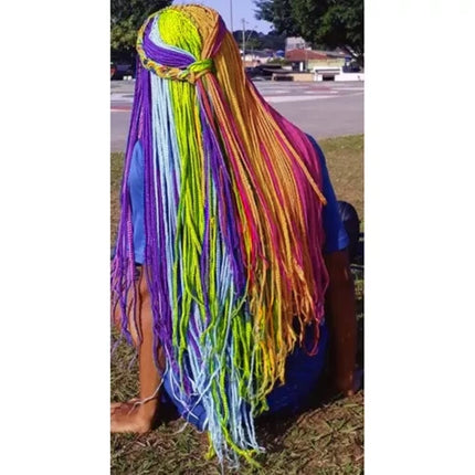 Soulima Regenboog Vlechten - 60 cm - Synthetisch Haar - Multicolor