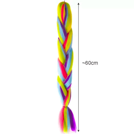 Soulima Regenboog Vlechten - 60 cm - Synthetisch Haar - Multicolor