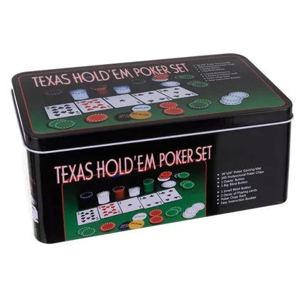 Malatec Texas Poker Set - 200 Chips - Inclusief Speelkleed en Box