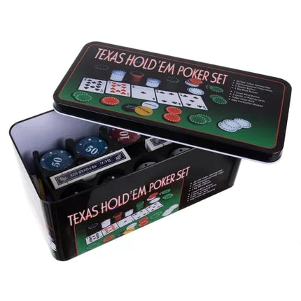 Malatec Texas Poker Set - 200 Chips - Inclusief Speelkleed en Box