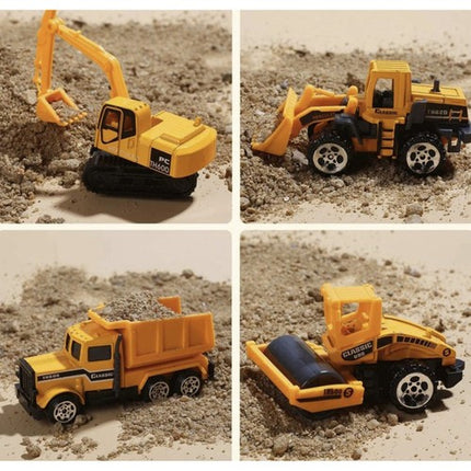 Kruzzel Transporttruck met 6 Bouwmachines - 36 cm - Opbergkoffer