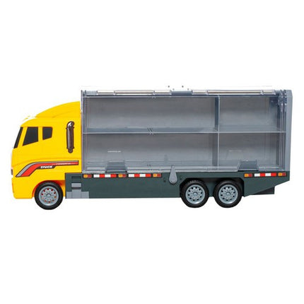 Kruzzel Transporttruck met 6 Bouwmachines - 36 cm - Opbergkoffer