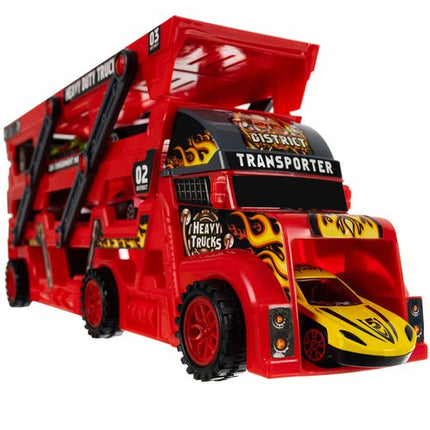 Kruzzel Auto Transporttruck - Inclusief 6 Sportauto's en Lanceerder
