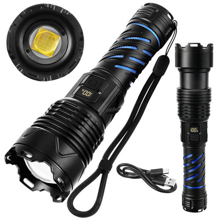 Trizand Tactische LED Zaklamp - 1500 lm - Oplaadbaar - Met Powerbank