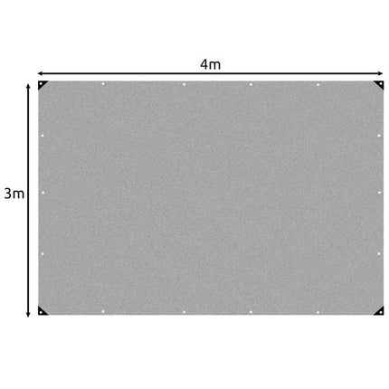Gardlov Afdekzeil - 3 x 4 m - 120 g/m² - Zilver - Waterdicht