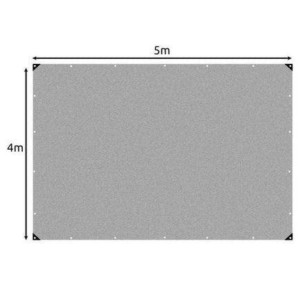 Gardlov Afdekzeil - 4 x 5 m - 120 g/m² - Zilver - Waterdicht