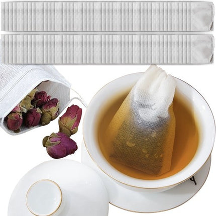 Ruhhy 23841 Lege Theezakjes met Trekkoord - 100 Stuks - 10 x 8 cm - Wit