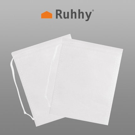 Ruhhy 23841 Lege Theezakjes met Trekkoord - 100 Stuks - 10 x 8 cm - Wit