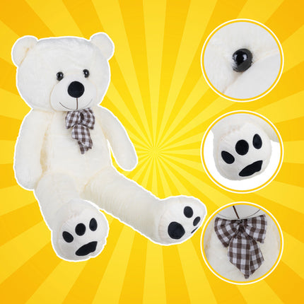 Kruzzel Teddybeer - 100 cm - Ecru - Grote Knuffelbeer