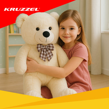 Kruzzel Teddybeer - 100 cm - Ecru - Grote Knuffelbeer