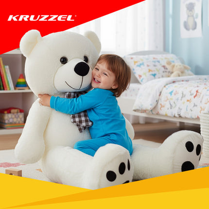 Kruzzel Grote Teddybeer - 180 cm - Ecru - Reuze Knuffel