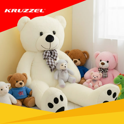 Kruzzel Grote Teddybeer - 180 cm - Ecru - Reuze Knuffel