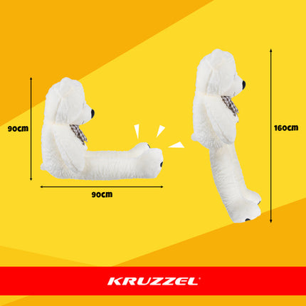 Kruzzel Grote Teddybeer - 180 cm - Ecru - Reuze Knuffel