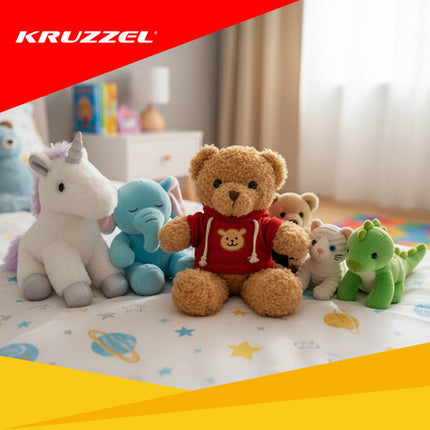 Kruzzel Teddybeer met Trui - 30 cm - Lichtbruin - Pluche Knuffel