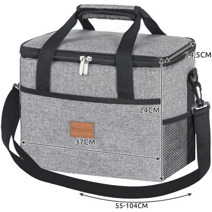 Trizand Thermotas Deluxe - 20 Liter - Inclusief Koelelementen - Grijs