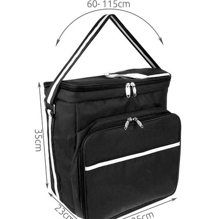 Trizand Thermische Picknicktas - 35 x 23 x 35 cm - Waterdicht - Grijs