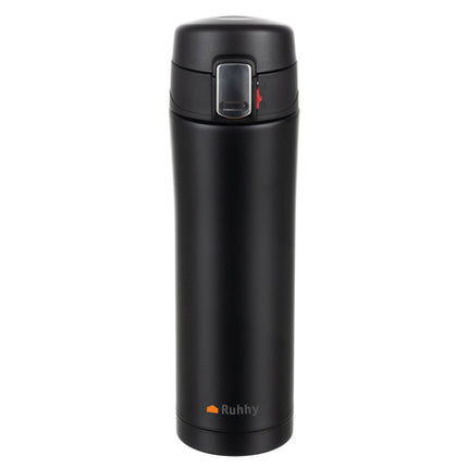 Ruhhy Thermobeker - 440 ml - RVS - Lekkervrij - Zwart